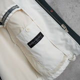 イヴ サンローラン 1990's ヴィンテージ YSLロゴ ブルゾン カバーオール コート ホワイト/ダークネイビー - NEWSED