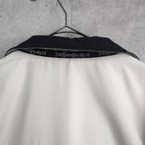 イヴ サンローラン 1990's ヴィンテージ YSLロゴ リバーシブル ブルゾン ミドルコート ホワイト / ネイビー - NEWSED