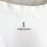 イヴ サンローラン 1990's ヴィンテージ スウェット YSLロゴ 刺繍 ホワイト - NEWSED