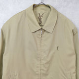 イヴ サンローラン 1990's ヴィンテージ カサンドラロゴ YSLロゴ 裏地ロゴ ブルゾン カーキベージュ - NEWSED