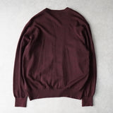 イヴサンローラン 1990's ヴィンテージ YSLロゴ 刺繍 カーディガン ボルドー - NEWSED