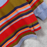 イヴ サンローラン 1990's ヴィンテージ カサンドラロゴ YSLロゴ 襟デニム切り替え ボーダー マルチカラー - NEWSED