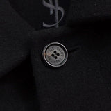 イヴ サンローラン 1990's ヴィンテージ YSLロゴ ウールコート ミドルコート ブラック - NEWSED