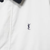 イヴ サンローラン 1990's ヴィンテージ YSLロゴ 刺繍 リバーシブル ナイロンジャケット ブルゾン オフホワイト / ブラック - NEWSED