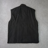 イヴ サンローラン 1990's YSLロゴ リバーシブル 中綿ベスト チェック柄 チャコールグレー/カーキ - NEWSED