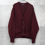 イヴ サンローラン 1990’s ヴィンテージ カサンドラロゴ YSLロゴ カーディガン ボルドー - NEWSED