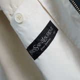 イヴ サンローラン 1990's ヴィンテージ YSLロゴ ブルゾン カバーオール コート ホワイト/ダークネイビー - NEWSED