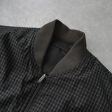 イヴ サンローラン 1990's YSLロゴ リバーシブル 中綿ベスト チェック柄 チャコールグレー/カーキ - NEWSED