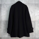 イヴ サンローラン 1990's ヴィンテージ YSLロゴ ウールコート ミドルコート ブラック - NEWSED