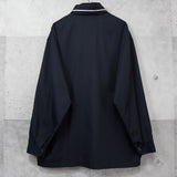 イヴ サンローラン 1990's ヴィンテージ YSLロゴ 刺繍 リバーシブル ナイロンジャケット ブルゾン オフホワイト / ブラック - NEWSED