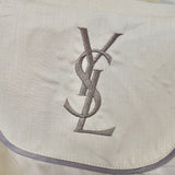 イヴ サンローラン 1990's ヴィンテージ カサンドラロゴ YSLロゴ 裏地ロゴ ブルゾン カーキベージュ - NEWSED