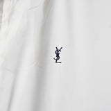 イヴ サンローラン 1990's ヴィンテージ YSLロゴ 刺繍 リバーシブル ナイロンジャケット ブルゾン オフホワイト / ブラック - NEWSED