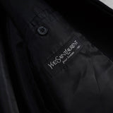 イヴ サンローラン 1990's ヴィンテージ YSLロゴ ウールコート ミドルコート ブラック - NEWSED