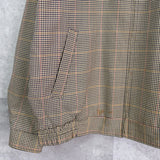 イヴ サンローラン 1990's ヴィンテージ リバーシブル YSLロゴ スエード調 ブルゾン ブラック チェック柄 - NEWSED