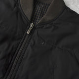 イヴ サンローラン 1990's YSLロゴ リバーシブル 中綿ベスト チェック柄 チャコールグレー/カーキ - NEWSED