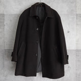 イヴ サンローラン 1990's ヴィンテージ YSLロゴ コーデュロイ調 ウールコート コクーンコート オーバーコート ブラウン - NEWSED