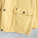 イヴ サンローラン 1990's ヴィンテージ YSLロゴ リバーシブル ナイロンジャケット ブルゾン イエロー / オフホワイト - NEWSED