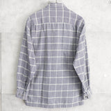 イヴ サンローラン 1990's ヴィンテージ YSLロゴ チェック柄 長袖シャツ グレー - NEWSED