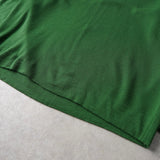 イヴ サンローラン 1990's ヴィンテージ YSLロゴ Vネック 切りっぱなし ニット グリーン - NEWSED