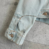 ヴェルサーチ 1990's〜2000's バッグロゴ ウォッシュ加工 デニムジャケット ブルー - NEWSED