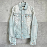 ヴェルサーチ 1990's〜2000's バッグロゴ ウォッシュ加工 デニムジャケット ブルー - NEWSED