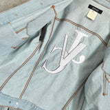 ヴェルサーチ 1990's〜2000's バッグロゴ ウォッシュ加工 デニムジャケット ブルー - NEWSED