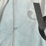 ヴェルサーチ 1990's〜2000's バッグロゴ ウォッシュ加工 デニムジャケット ブルー - NEWSED