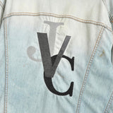ヴェルサーチ 1990's〜2000's バッグロゴ ウォッシュ加工 デニムジャケット ブルー - NEWSED