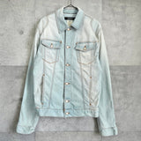 ヴェルサーチ 1990's〜2000's バッグロゴ ウォッシュ加工 デニムジャケット ブルー - NEWSED