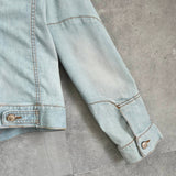 ヴェルサーチ 1990's〜2000's バッグロゴ ウォッシュ加工 デニムジャケット ブルー - NEWSED