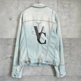 ヴェルサーチ 1990's〜2000's バッグロゴ ウォッシュ加工 デニムジャケット ブルー - NEWSED