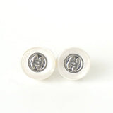 シャネル 1999年製 ココマーク プラスチック サークル ピアス ホワイト - NEWSED