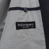 イヴ サンローラン ヴィンテージ YSLロゴ ブルゾン ジャケット ネイビー / ベージュ