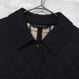 バーバリー ロンドン ノバチェック裏地 キルティングジャケット レディース ブラック