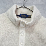 ポロ ラルフローレン ポニーロゴ ハーフジップ フリース プルオーバー アイボリー