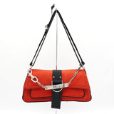 クリスチャン ディオール ハードコア ロゴ ナイロンキャンバス チェーン 2way ハンドバッグ ショルダーバッグ レッド / ブラック