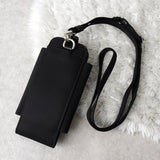 プラダ ポコノ テスート サファイアーノ ナイロン/レザー スマホホルダー ブラック 1ZT023 ストラップ付 - NEWSED