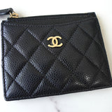 シャネル 2番台 ココマーク キャビアスキン カードケース フラグメントケース ブラック - NEWSED