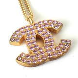 シャネル 2002年製 ココマーク ラインストーン ネックレス GPゴールド - NEWSED