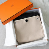 エルメス 2003年製 エールバッグPM レザー × トワルオフィシエ / トワルアッシュ □G刻 2way ハンドバッグ ショルダーバッグ ブラック / ベージュ - NEWSED