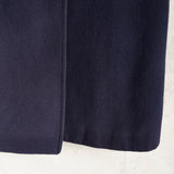 バーバリー ウール ステンカラーコート ネイビー