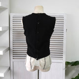 コムデギャルソン 2006年製 カットオフ レイヤード ベスト レディース ブラック - NEWSED