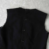 コムデギャルソン 2006年製 カットオフ レイヤード ベスト レディース ブラック - NEWSED