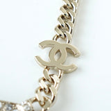 シャネル 2023年製 ロゴ ココマーク ラインストーン 喜平 ネックレス GPゴールド - NEWSED