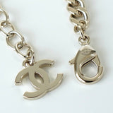 シャネル 2023年製 ロゴ ココマーク ラインストーン 喜平 ネックレス GPゴールド - NEWSED