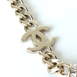シャネル 2023年製 ロゴ ココマーク ラインストーン 喜平 ネックレス GPゴールド - NEWSED