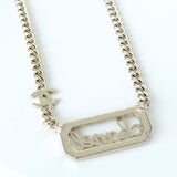 シャネル 2023年製 ロゴ ココマーク ラインストーン 喜平 ネックレス GPゴールド - NEWSED