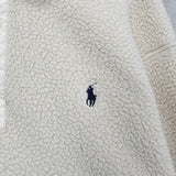 ポロ ラルフローレン ポニーロゴ ハーフジップ フリース プルオーバー アイボリー