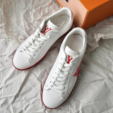 ルイ ヴィトン 21AW ルクセンブルグ サモトラケライン ローカットスニーカー ホワイト/レッド 6 箱付き - NEWSED