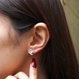 シャネル ココマーク ラインストーン ピアス シルバー レディース